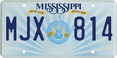 MS license plate MJX814