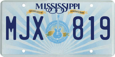 MS license plate MJX819