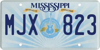 MS license plate MJX823