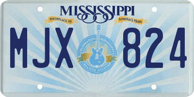 MS license plate MJX824