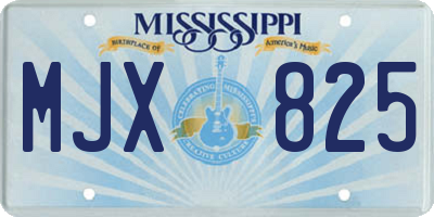 MS license plate MJX825