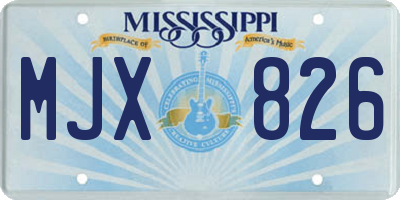 MS license plate MJX826