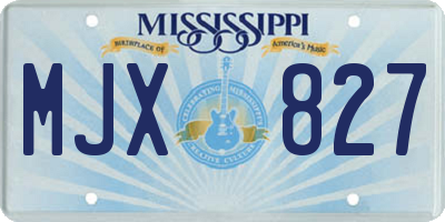 MS license plate MJX827
