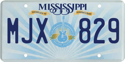 MS license plate MJX829