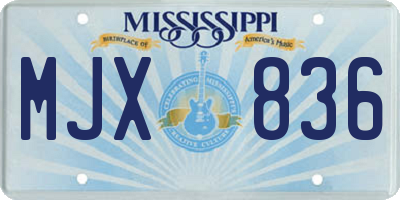 MS license plate MJX836