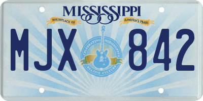 MS license plate MJX842