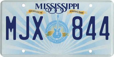 MS license plate MJX844