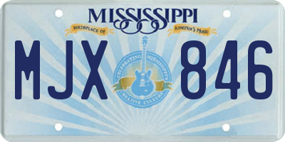 MS license plate MJX846