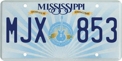 MS license plate MJX853