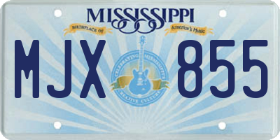 MS license plate MJX855