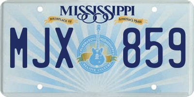 MS license plate MJX859