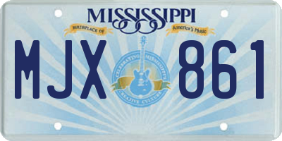 MS license plate MJX861