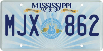 MS license plate MJX862