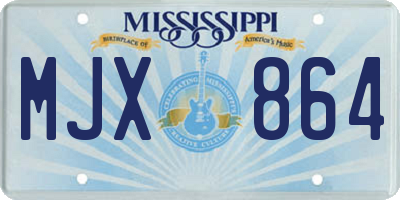 MS license plate MJX864