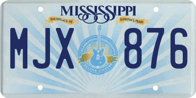 MS license plate MJX876