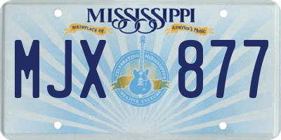 MS license plate MJX877