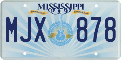 MS license plate MJX878