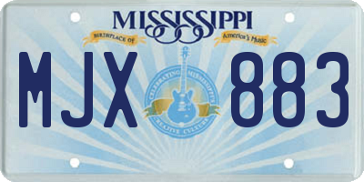 MS license plate MJX883