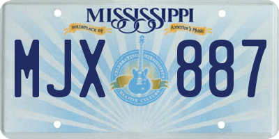 MS license plate MJX887