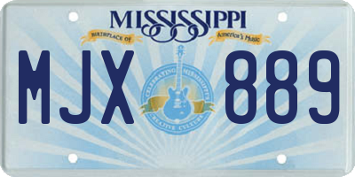 MS license plate MJX889