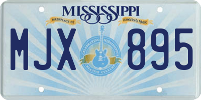 MS license plate MJX895