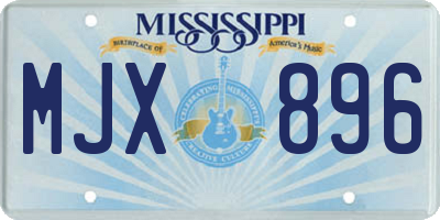 MS license plate MJX896