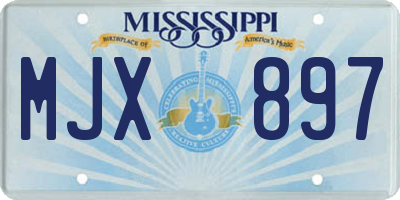 MS license plate MJX897