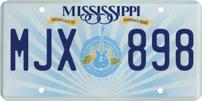 MS license plate MJX898