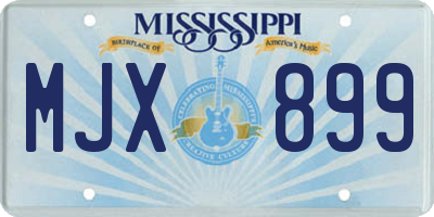 MS license plate MJX899