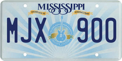 MS license plate MJX900
