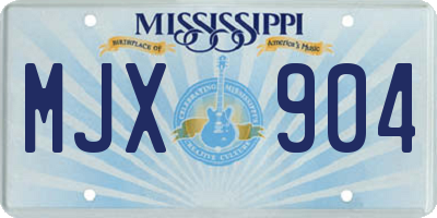 MS license plate MJX904