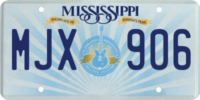 MS license plate MJX906