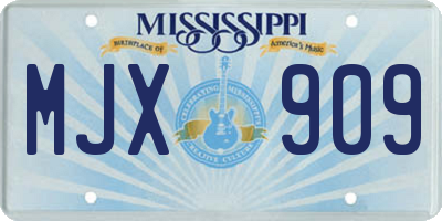 MS license plate MJX909