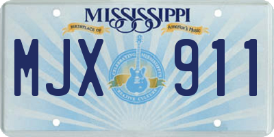MS license plate MJX911