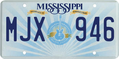 MS license plate MJX946