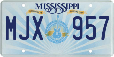 MS license plate MJX957