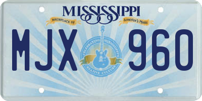 MS license plate MJX960