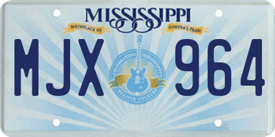 MS license plate MJX964