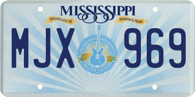 MS license plate MJX969