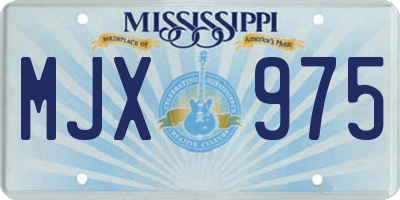 MS license plate MJX975