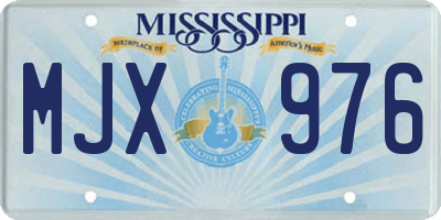 MS license plate MJX976