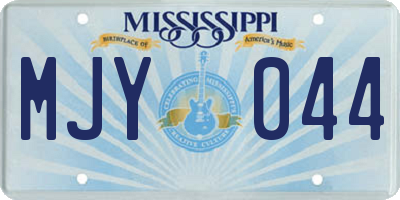MS license plate MJY044