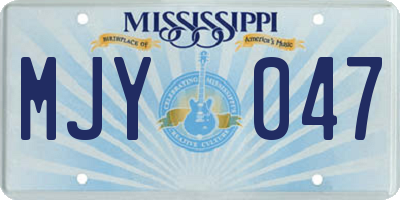 MS license plate MJY047