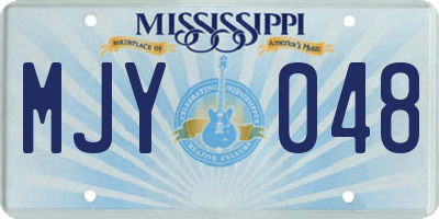 MS license plate MJY048