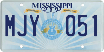 MS license plate MJY051