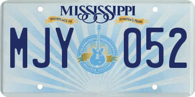 MS license plate MJY052