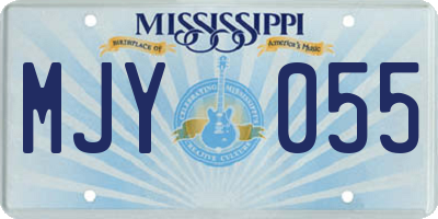 MS license plate MJY055