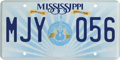 MS license plate MJY056
