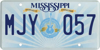 MS license plate MJY057