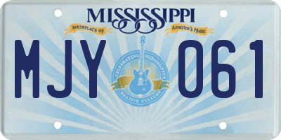 MS license plate MJY061